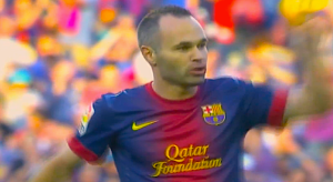 Andres Iniesta was one of the key figures in Barcelona and Spain's recent run of dominance. (Screen shot from http://youtu.be/VHCYBsGxOJ0)