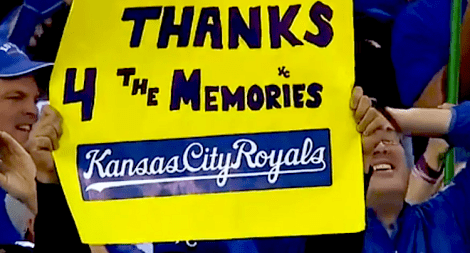 Kansas City Royals sign made by fan
