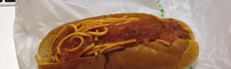spaghetti sandwich