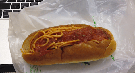 spaghetti sandwich